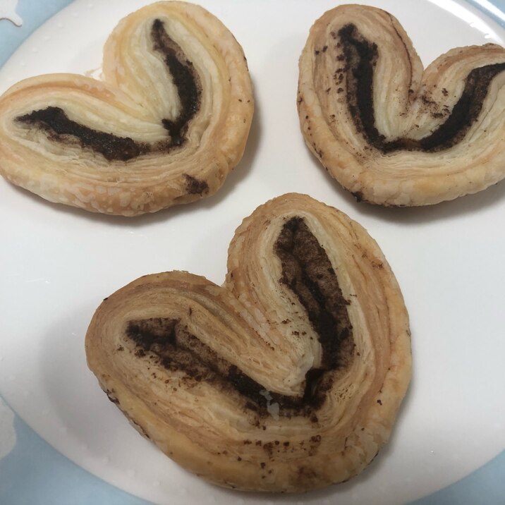 バレンタインに*簡単! ハートのココアパイ